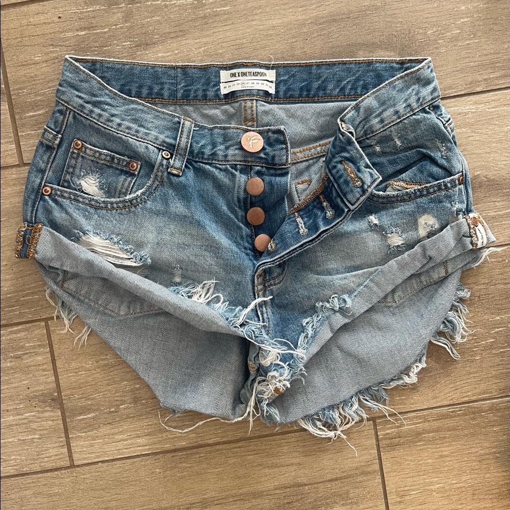 One Teaspoon Bandit cutoff Jean shorts